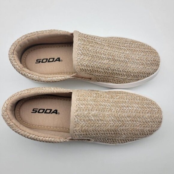 BUY ONE GET ONE FREE Soda Hike Slip-on Fashion Sneaker Natural Raffia Size 7.5 - Picture 5 of 5